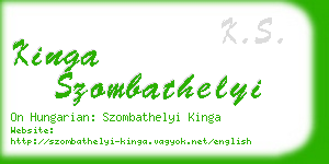 kinga szombathelyi business card